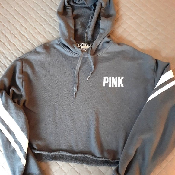PINK cropped hoodie - Picture 1 of 5